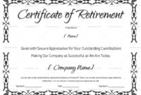 Certificate Of Retirement (#927) In 2020 | Retirement Regarding Free Retirement Certificate Templates For Word