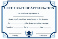 Certificate Of Service: 20+ Free Templates (Word +Pdf For Recognition Of Service Certificate Template