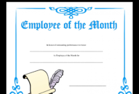 Certificate Template Employee Of The Month Employee Of The Pertaining To Free Employee Of The Month Certificate Template