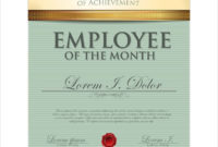 Certificate Template Employee Of The Month With Employee Within Awesome Best Employee Award Certificate Templates