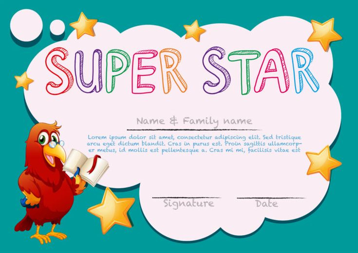 Certificate Template For Super Star Download Free Pertaining To New Star Student Certificate Templates