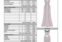 Chaotic Harmony~Technical Design~Evening Gown On Fidm Regarding Fashion Cost Sheet Template