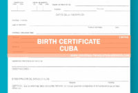 Cheap Birth Certificate Translation Template For Cuba With Regard To Birth Certificate Translation Template