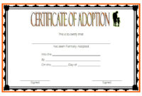 Child Adoption Certificate Template Editable [10+ Best In Blank Adoption Certificate Template