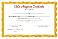 Child Adoption Certificate Template Editable [10+ Best Within Pet Adoption Certificate Editable Templates