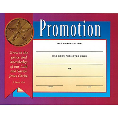 Children'S Certificate Of Promotion | Sunday School Throughout Fresh Grade Promotion Certificate Template Printable