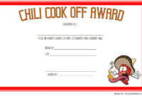 Chili Cook Off Certificate Template 3 | Paddle Certificate Intended For Chili Cook Off Award Certificate Template Free