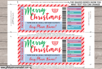 Christmas Getaway Gift Vouchers Template With Mask With Regard To Travel Gift Certificate Editable