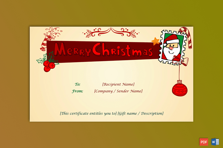 (#Christmas Gift Certificate Template Jolly) In 2020 In Merry Christmas Gift Certificate Templates