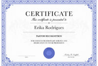 Church Certificates And Award Templates Simplecert For Recognition Of Service Certificate Template