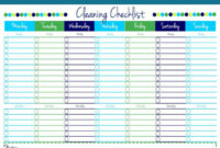 Cleaning Checklist {Free Printable} In Blank Cleaning Pertaining To Blank Cleaning Schedule Template