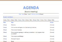 Conference Agenda Template With Multi Day Meeting Agenda Template