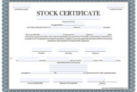 Corporate Share Certificate Template In 2020 | Certificate Intended For Free Template Of Share Certificate