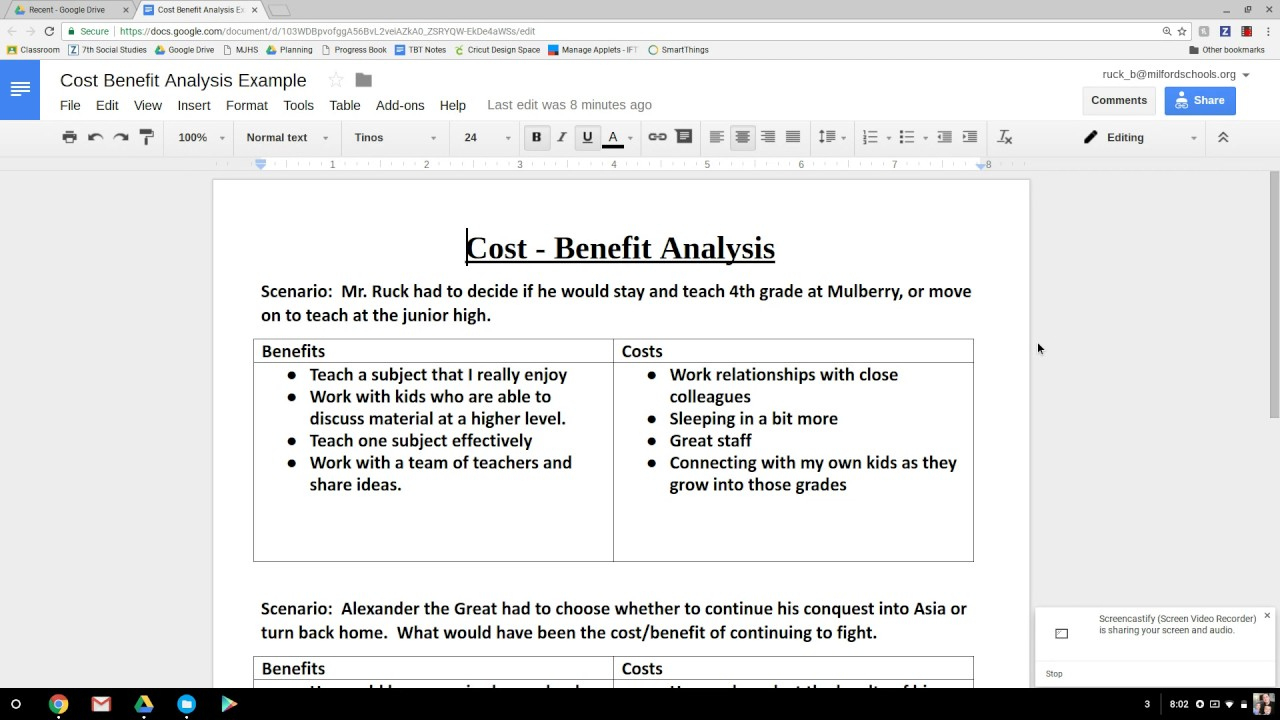 Cost Benefit Analysis Example Youtube For Project Management Cost Benefit Analysis Template