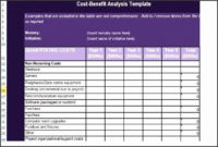 Cost Benefit Analysis Template Excel Microsoft Elegant 8 Inside Cost Benefit Analysis Spreadsheet Template