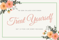 Customize 693+ Gift Certificates Templates Online Canva Intended For New Spa Day Gift Certificate Template