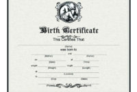 Cute Looking Birth Certificate Template Throughout Girl Birth Certificate Template