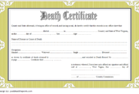 Death Certificate Template Free Download [7+ New Designs] With Regard To Fake Death Certificate Template
