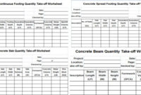 Download Concrete Estimating Template In Excel With Pertaining To Training Cost Estimate Template
