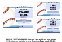 Editable Baseball Award Certificates Instant Download | Etsy Pertaining To Fantastic Baseball Achievement Certificates