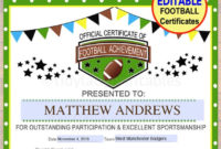 Editable Football Award Certificates Instant Download Team Pertaining To New Soccer Certificate Template Free 21 Ideas
