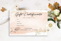 Editable Gift Certificate Template Blush Pink. Corjl For Awesome Pink Gift Certificate Template