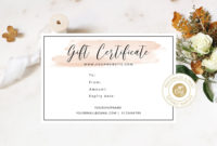 Editable Gift Certificate Template Blush Pink. Corjl Within Pink Gift Certificate Template