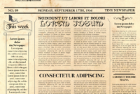 Editable Newspaper Template Inside Old Newspaper Template With Regard To Awesome Old Blank Newspaper Template