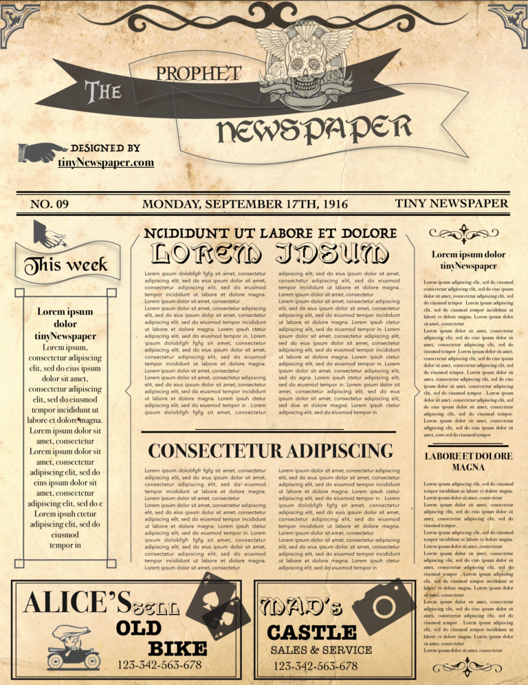 Editable Newspaper Template Inside Old Newspaper Template With Regard To Awesome Old Blank Newspaper Template