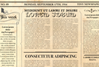 Editable Newspaper Template Within Blank Old Newspaper Intended For Blank Old Newspaper Template