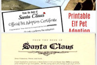 Elf On The Shelf Pet Adoption Certificate Printable Easy Inside Elf Adoption Certificate Free Printable