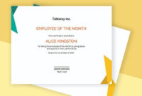 Employee Of The Month Award Certificate Template Word Pertaining To Fresh Employee Of The Month Certificate Template Word