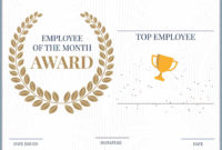 Employee Of The Month Award In 2020 | Awards Certificates With Fresh Employee Of The Month Certificate Template Word