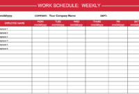 Employee Work Schedule Spreadsheet — Db Excel In Fantastic Work Agenda Planner