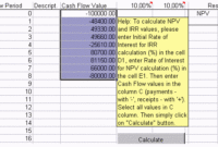 Excel Npv And Irr Template Throughout Fascinating Net Present Value Excel Template