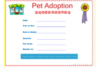 Fake Adoption Certificate Free Printable | Free Printable For Blank Adoption Certificate Template
