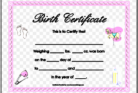 Fake Birth Certificate Maker Free / Birth Certificate Regarding Fantastic Editable Birth Certificate Template