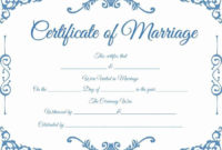 Fake Marriage Certificate Template Best Of Fake Blank Regarding Simple Blank Marriage Certificate Template