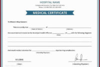 Fake Medical Certificate Template Download In Free Australian Doctors Certificate Template
