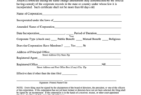 Fillable Amended Certificate Of Authority Application Form With Regard To Fascinating Corporate Secretary Certificate Template