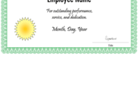 Fillable Employee Of The Month Certificate Template Regarding Employee Of The Month Certificate Template Word