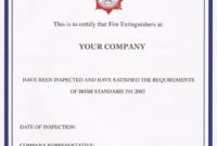 Fire Safety Services | Ashtech Fire Safety &amp;amp; Security For Fire Extinguisher Certificate Template