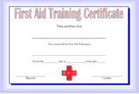 First Aid Certificate Template Free [7+ Greatest Choices] With Regard To Free Certificate Of Cooking 7 Template Choices Free