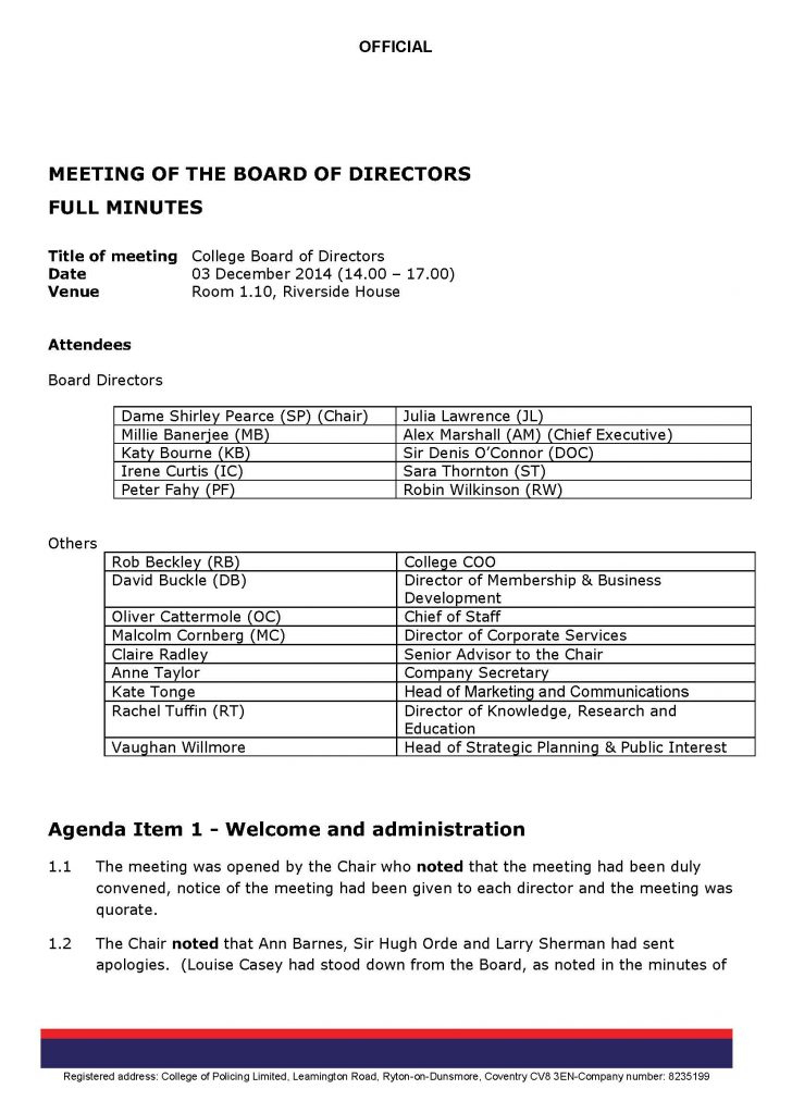 First Board Of Directors Meeting Agenda Sample Pdf For Board Of Directors Agenda Template