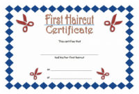 First Haircut Gift Certificate 3 For Certificate For Best Dad 9 Best Template Choices