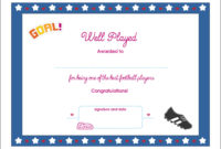 Football Printable Award Certificate Lottie Dolls In Youth Football Certificate Templates