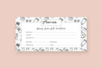 Free 10+ Salon Gift Certificate Samples In Ms Word | Psd For Simple Indesign Gift Certificate Template