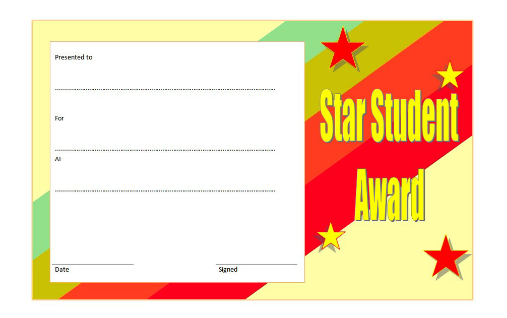 Free 10+ Super Star Student Certificate Templates Throughout Star Student Certificate Template