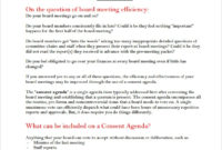 Free 11+ Sample Board Meeting Agenda Templates In Pdf | Ms Within Board Of Directors Meeting Agenda Template
