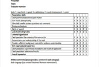 Free 15+ Peer Evaluation Forms In Pdf | Ms Word Throughout Presentation Evaluation Form Templates